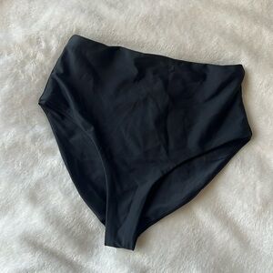 Jade swim high-waisted black bottoms